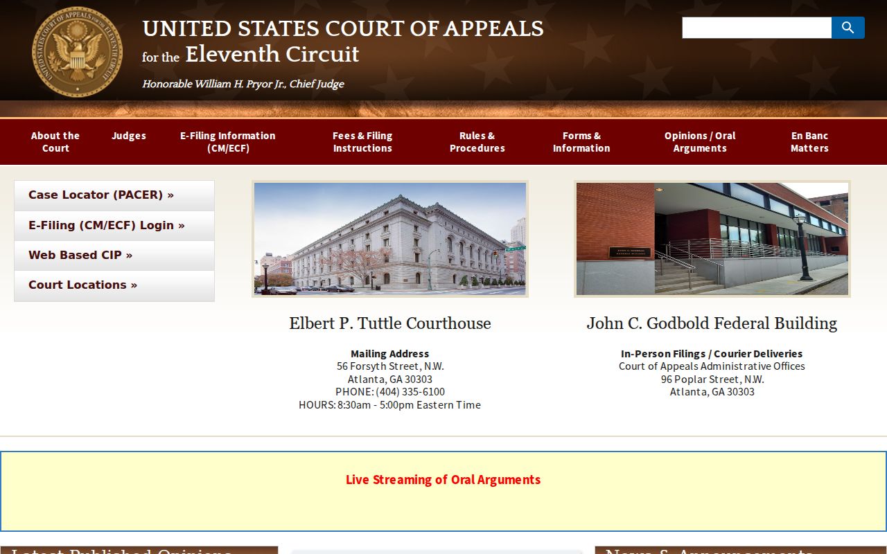 Clarke County court calendar distinction from Eleventh Circuit federal dates