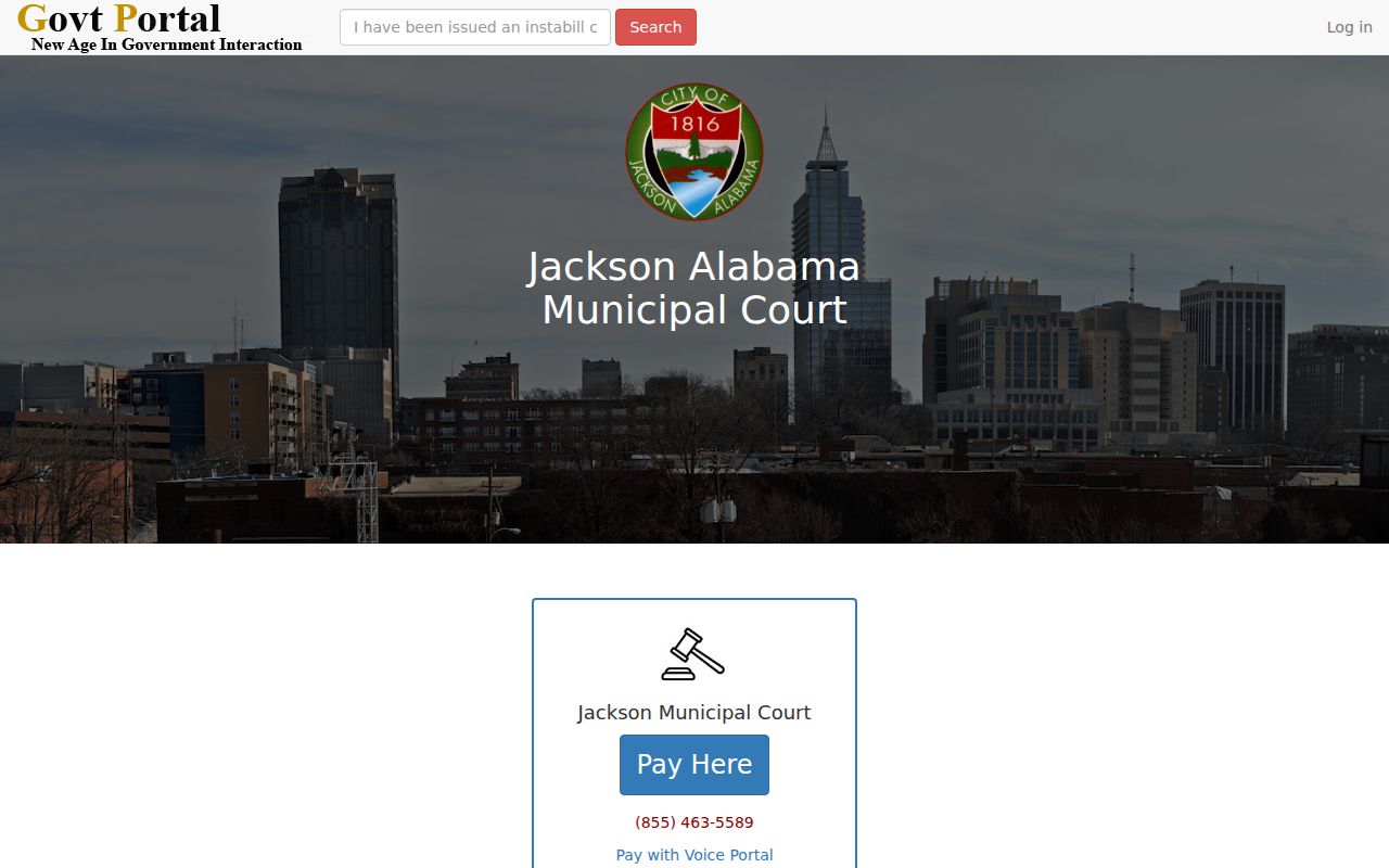 Clarke County traffic court records and Jackson GovtPortal payment access